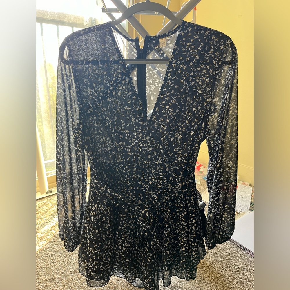 Navy patterned Dress